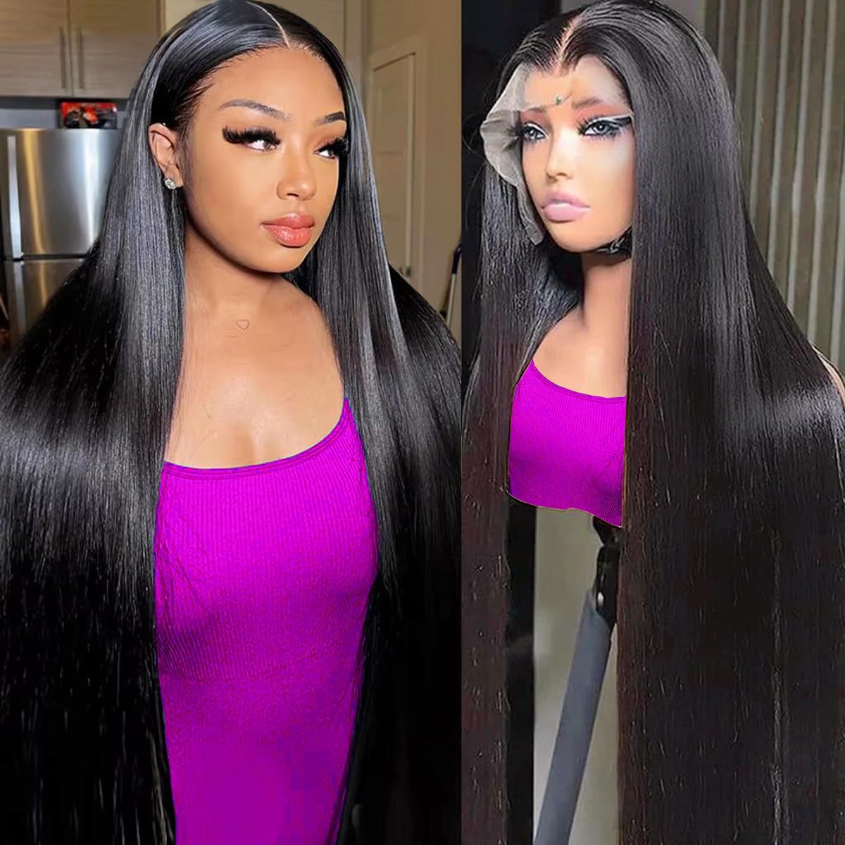 16-30 Inch 13x4 Lace Front Wigs Human Hair 180 Density Straight Lace Front Wigs Human Hair Pre Plucked 13x4 Lace Frontal Straight Human Hair Wigs for Women Glueless Wigs Human Hair Natural Color