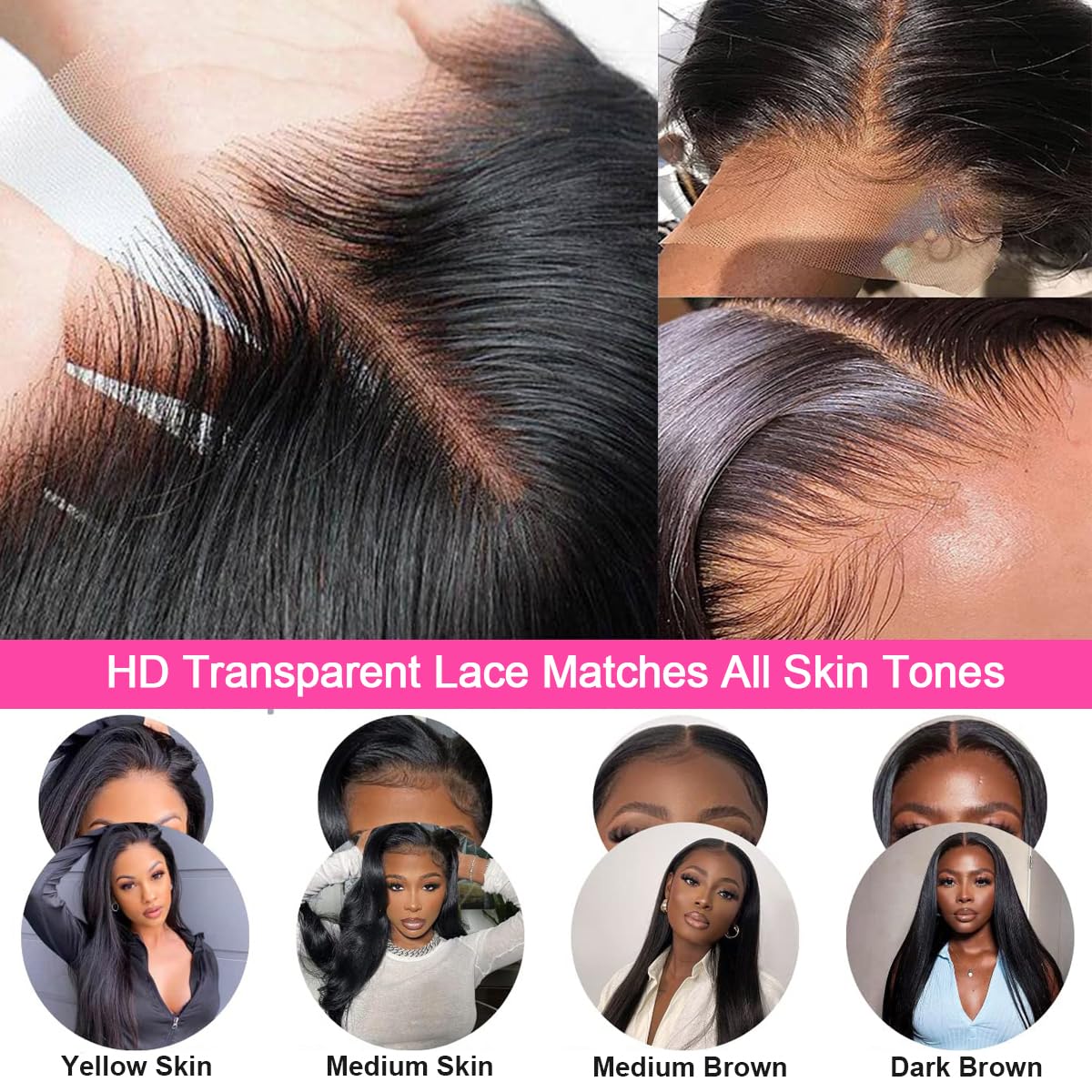 16-30 Inch 13x4 Lace Front Wigs Human Hair 180 Density Straight Lace Front Wigs Human Hair Pre Plucked 13x4 Lace Frontal Straight Human Hair Wigs for Women Glueless Wigs Human Hair Natural Color