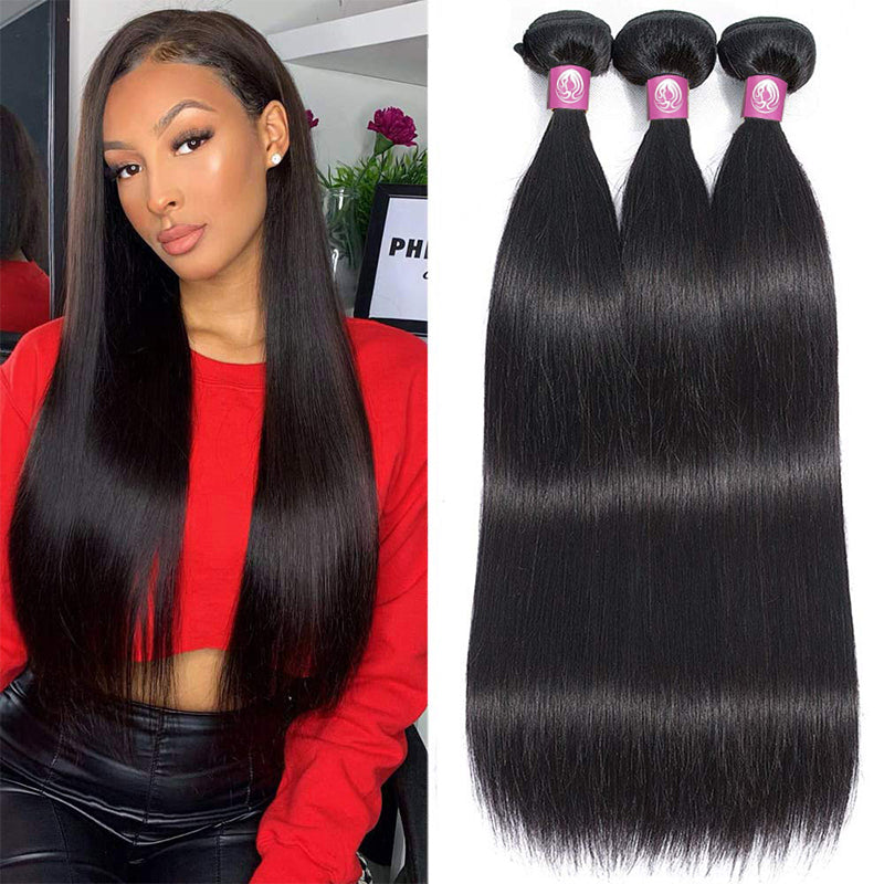 AngelBella DD Diamond Hair Natural Color Hair Weave Double Drawn 100% Human Hair Bundles